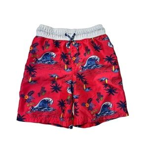 George Red and White Nautical Shorts